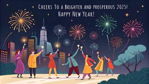 A sparkling "happy new year 2025 hd image with quote" featuring fireworks, perfect for welcoming the new year with joy and excitement.