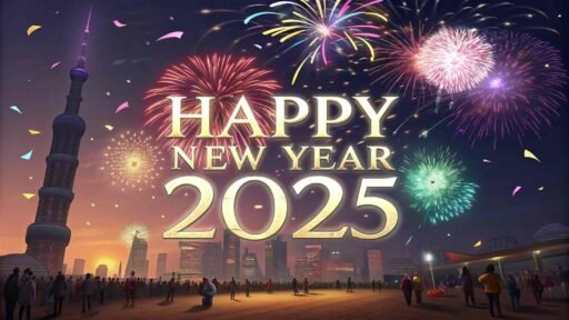 Celebrate with this stunning "happy new year 2025 image for free" featuring a sky full of fireworks and bold, glowing text to spread the festive cheer.