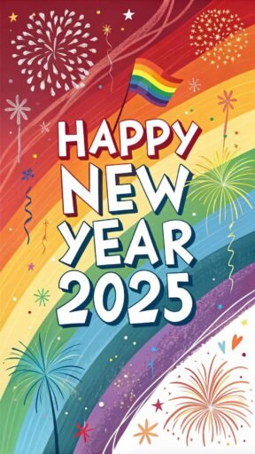 Share the excitement with this vibrant "happy new year 2025 image for free," full of color and joy.