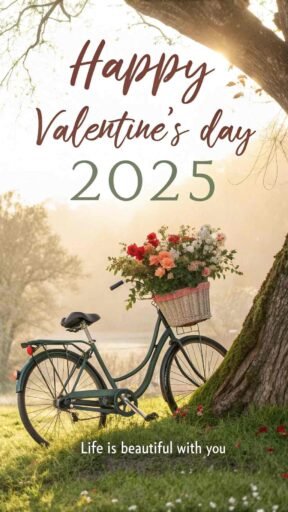 A nostalgic and whimsical image for "happy valentine's day 2025 images," capturing love in a charming, simple way.
