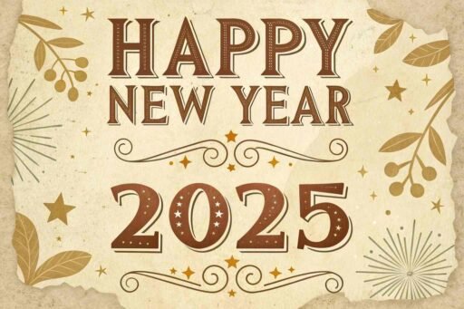 Relive the charm with this "happy new year 2025 image for download," featuring bold text in a vintage style.