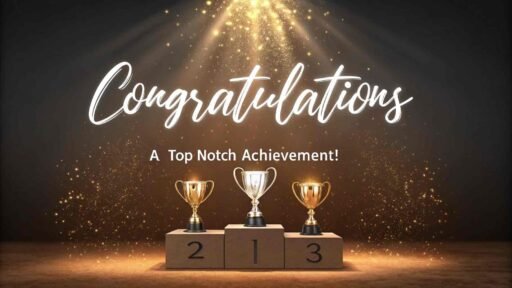 Perfect for competitive wins, this image complements any congratulations images for success.