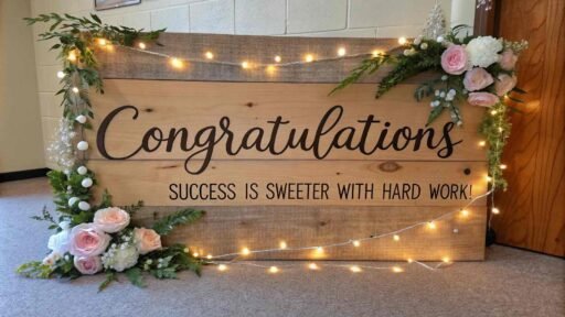 A rustic congratulatory design for those looking for heartwarming congratulations images for success.
