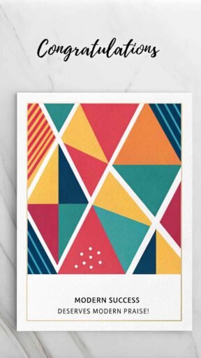 A modern and abstract style for your dynamic congratulations images for success.