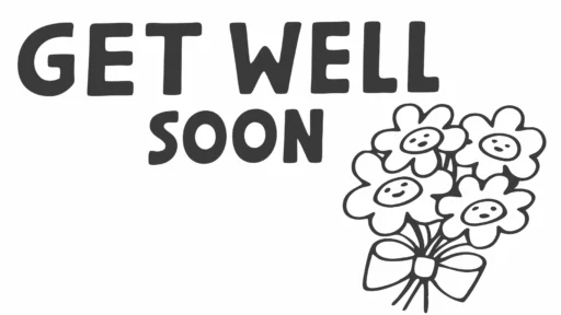 A smiling flower bouquet is a cheerful and easy get well soon drawing image for children.