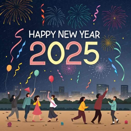 A vibrant party scene showcasing "happy new year funny pic."
