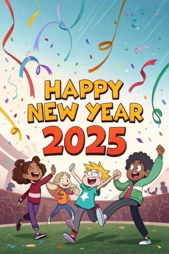 A festive and fun party image showing "happy new year funny pic."