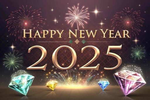 A diamond sparkle theme with "happy new year 2025 hd image".