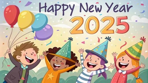 A fun, animated image with "happy new year funny pic."