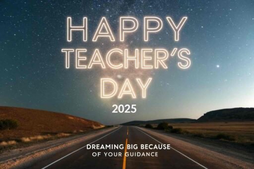 A motivational design showcasing the role of teachers in dreams through stunning happy teacher's day 2025 images.