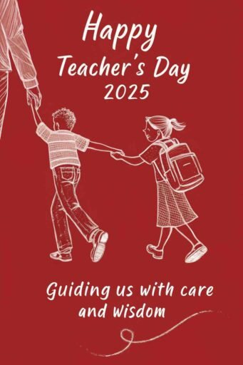 A heartfelt depiction of a teacher’s nurturing role in these touching happy teacher's day 2025 images.