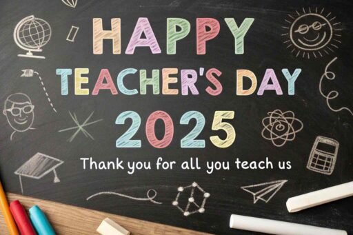 A playful and creative classroom-inspired theme for vibrant happy teacher's day 2025 images.