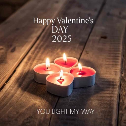 A warm and intimate image for "happy valentine's day 2025 images," ideal for sending light and love to a special person.