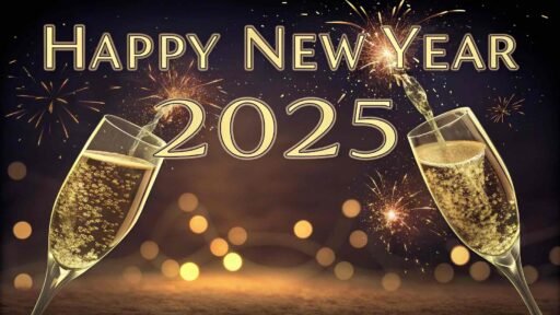 Raise a toast with this "happy new year 2025 image for download," featuring bold text and a festive champagne theme.