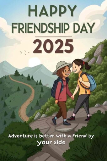 For happy friendship day 2025 images, this image shows the joy of exploring life together with a true friend by your side.