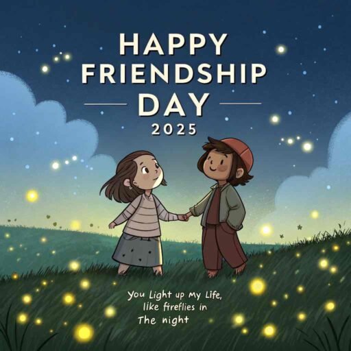 Perfect for happy friendship day 2025 images, this enchanting image represents the illuminating and magical bond of friendship.