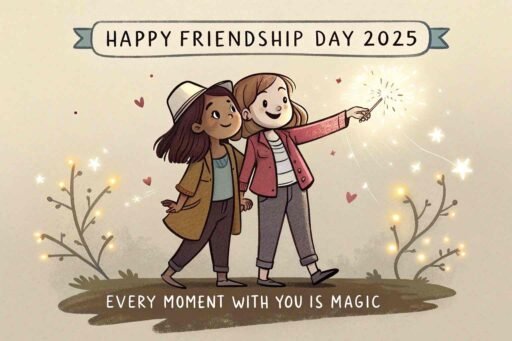 This enchanting image is perfect for happy friendship day 2025 images, showing how friendship adds magic to life.