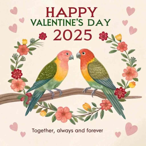 A delicate and romantic image for "happy valentine's day 2025 images," symbolizing everlasting love and unity.