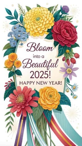 A fresh and lively "happy new year 2025 hd image with quote" perfect for sharing joy.